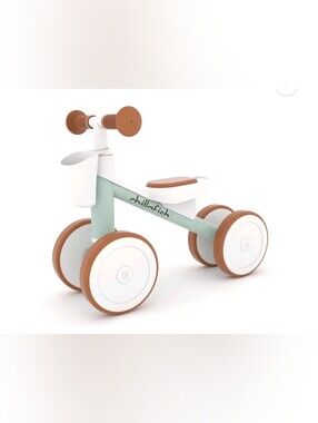 Chillafish Quadi Racer Toddler Balance Bike Ride-On Toy, Stable 4-Wheel No-Pedal